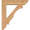 Ekena Millwork Balboa Slat Smooth Bracket w/ Offset Brace, Western Red Cedar, 7 1/2"W x 32"D x 36"H BKT0806X32X36BOA06SWR - alternate 4